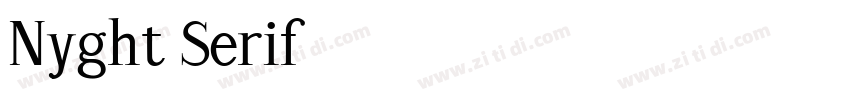Nyght Serif字体转换